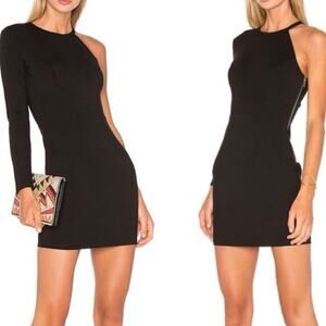 NBD X THE NAVEN TWINS Ignition One-Sleeve Black Bodycon Mini Dress - S - REVOLVE